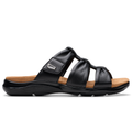 Women's Clarks Kitly Slide - Black Leather