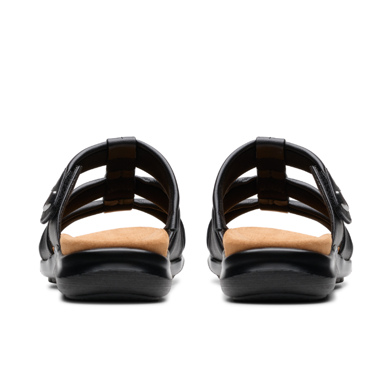 Women's Clarks Kitly Slide - Black Leather