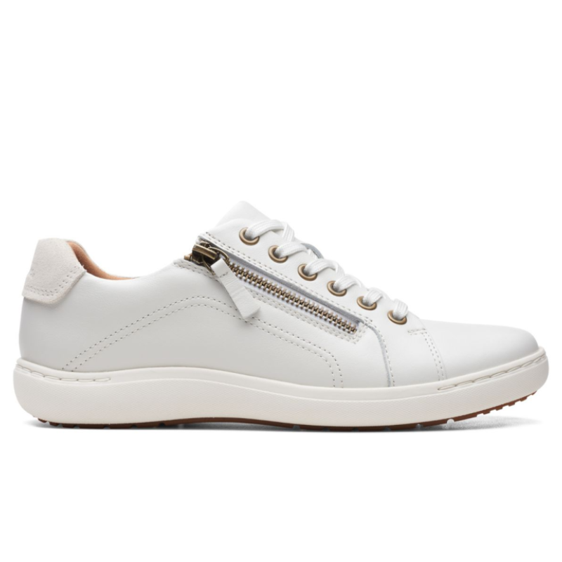 Women's Clarks Nalle Lace - White Leather