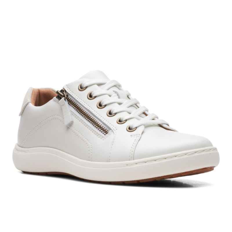 Women's Clarks Nalle Lace - White Leather