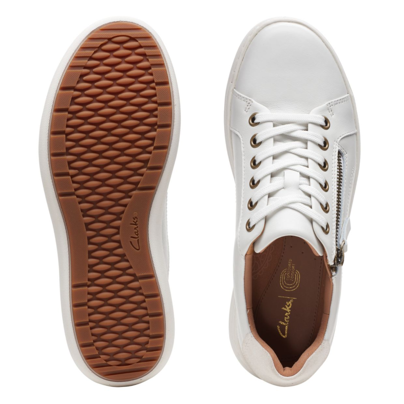 Women's Clarks Nalle Lace - White Leather