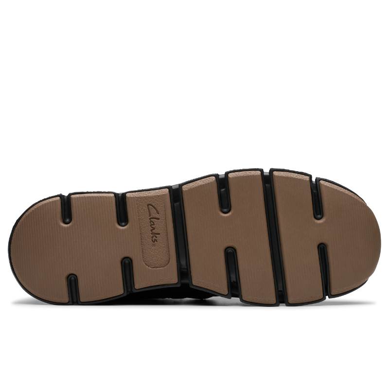Women’s Clarks Nature X Tie Waterproof – Black Combi Nubuck