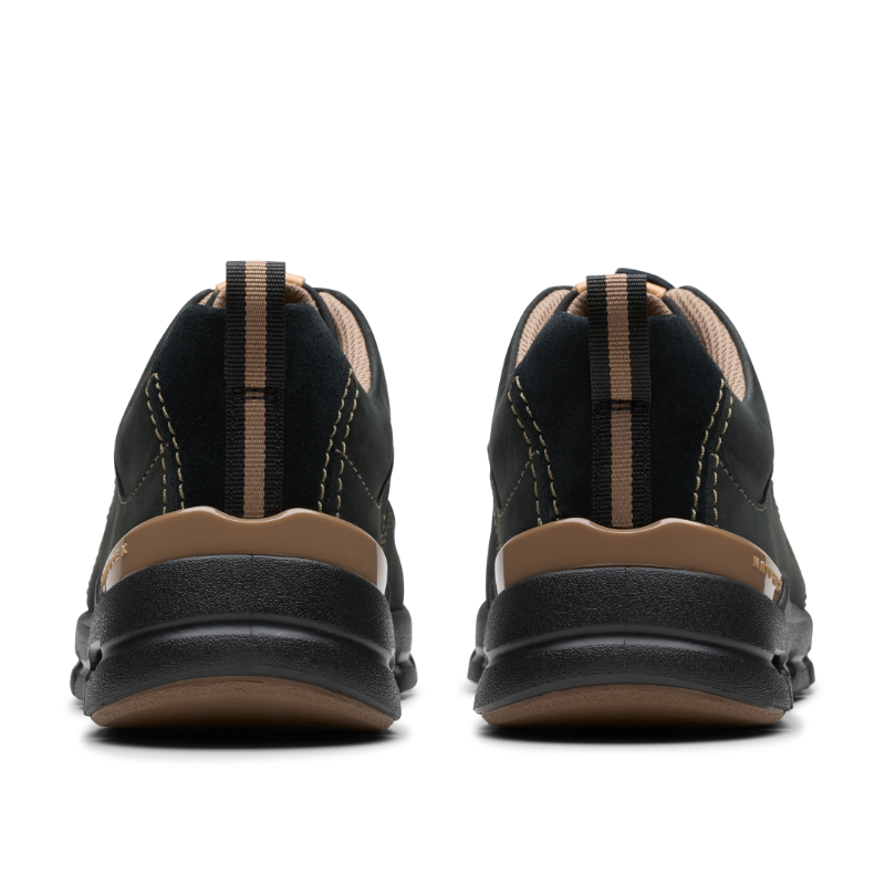 Women’s Clarks Nature X Tie Waterproof – Black Combi Nubuck