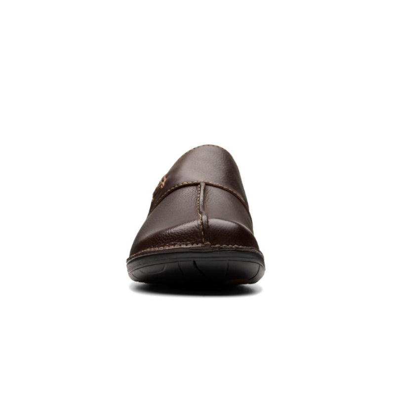 Women's Clarks Un Loop Ave - Dark Brown Leather