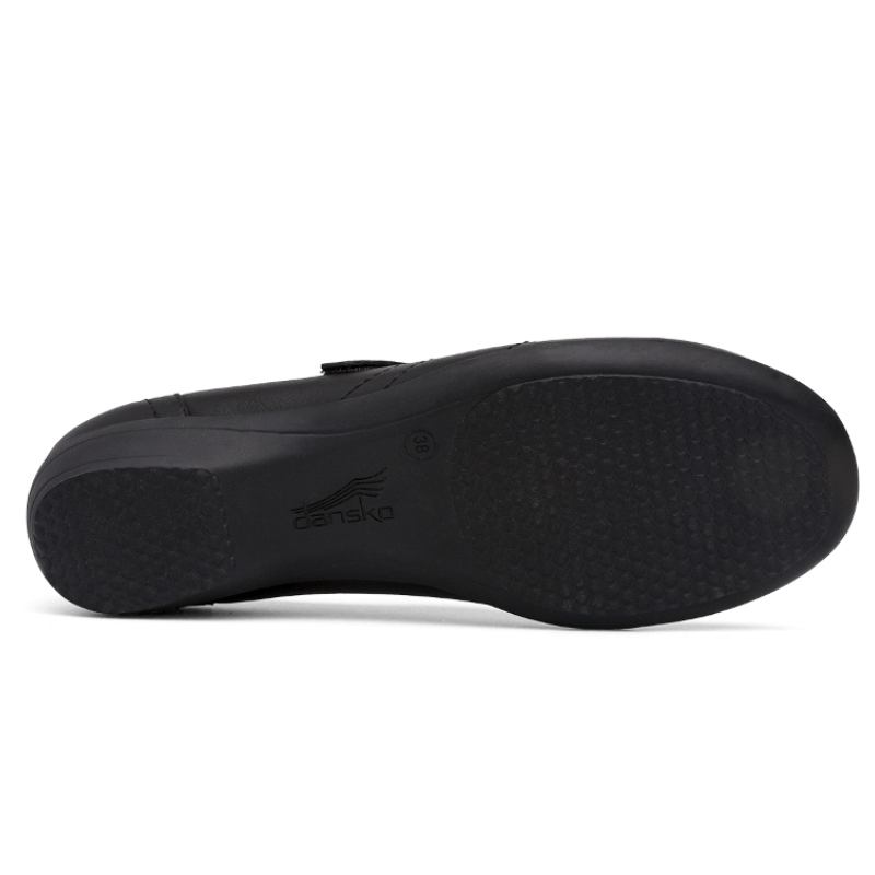 Women's Dansko Franny Wide - Black Milled Nappa