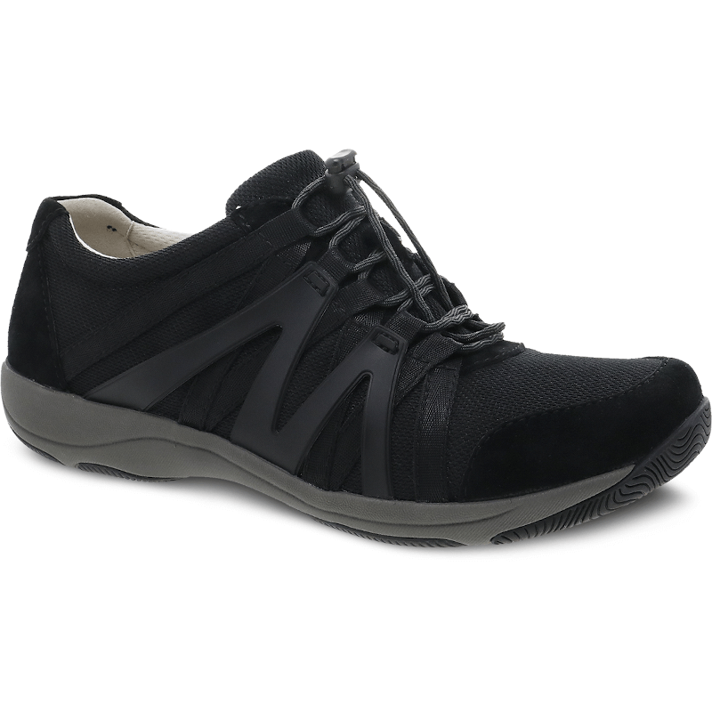 Women's Dansko Henriette Wide - Black/Black Suede