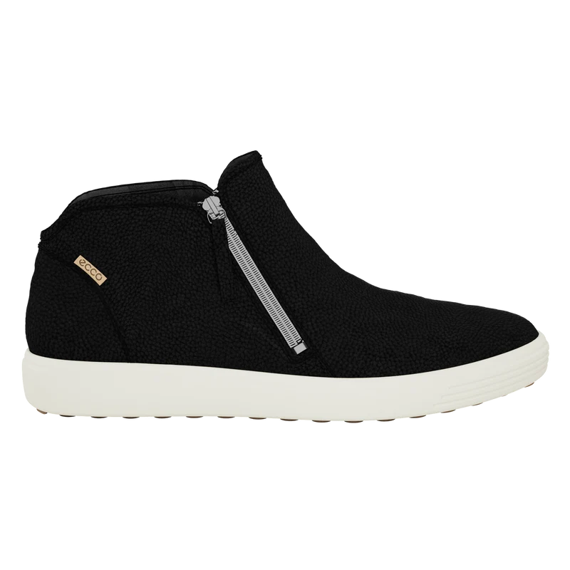 Women's ECCO Soft 7 Low Zip Bootie - Black