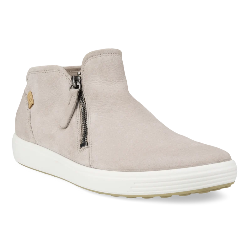 Women's ECCO Soft 7 Low Zip Bootie - Grey Rose
