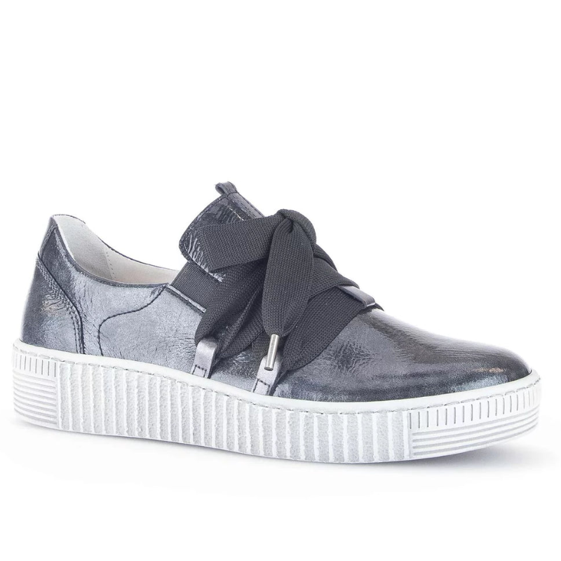 Women's Gabor Bow Sneaker Megan - Perl/Anthrazite