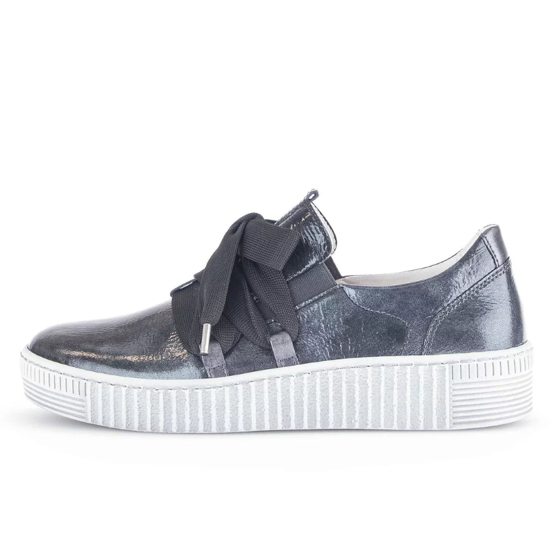 Women's Gabor Bow Sneaker Megan - Perl/Anthrazite