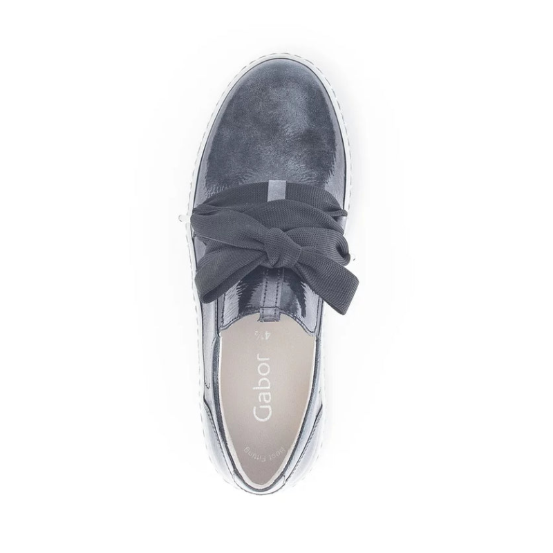 Women's Gabor Bow Sneaker Megan - Perl/Anthrazite