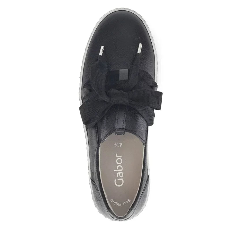 Women's Gabor Bow Sneaker Megan - Schwarz