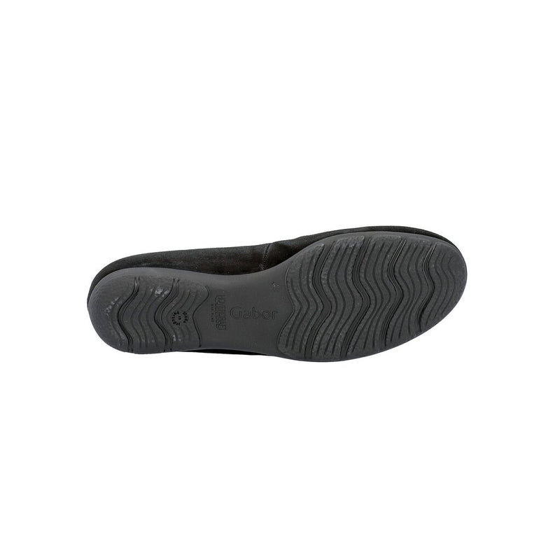 Women's Gabor Scalloped Ballet Flat - Schwarz