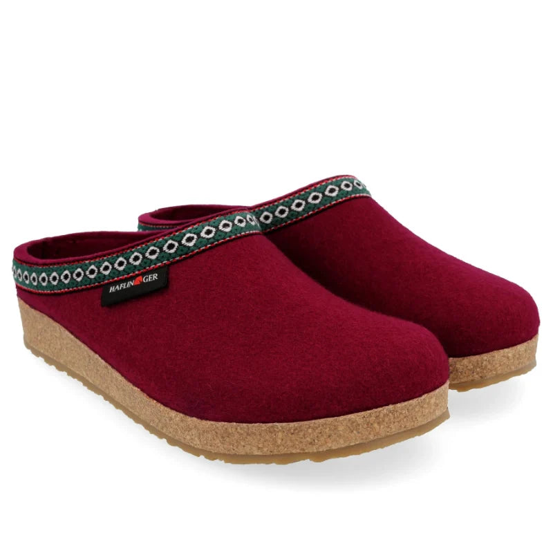 Women's Haflinger Grizzly GZ Clog - Bordo