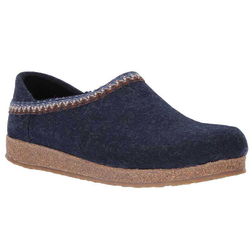 Women's Haflinger Grizzly GZH ZigZag Clog - Captain's Blue