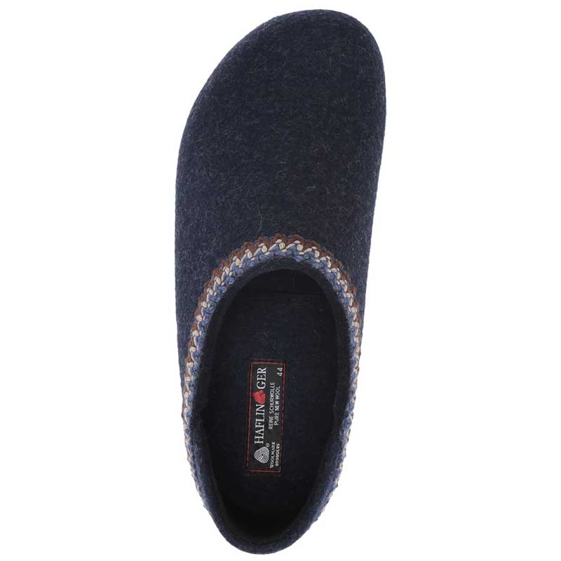 Women's Haflinger Grizzly GZH ZigZag Clog - Captain's Blue