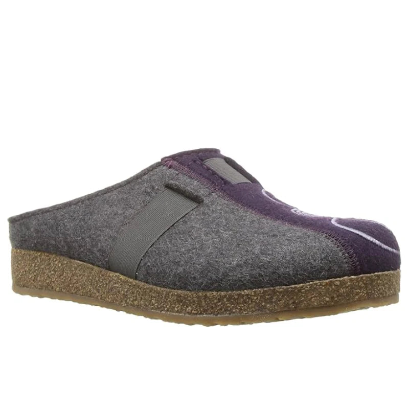 Women's Haflinger Magic Clog - Grey/Eggplant