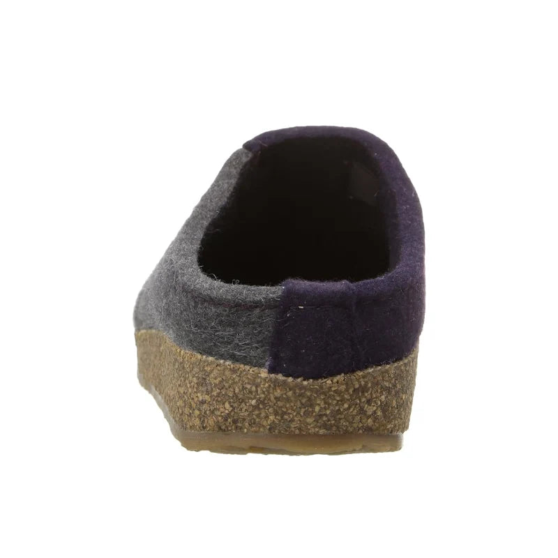Women's Haflinger Magic Clog - Grey/Eggplant