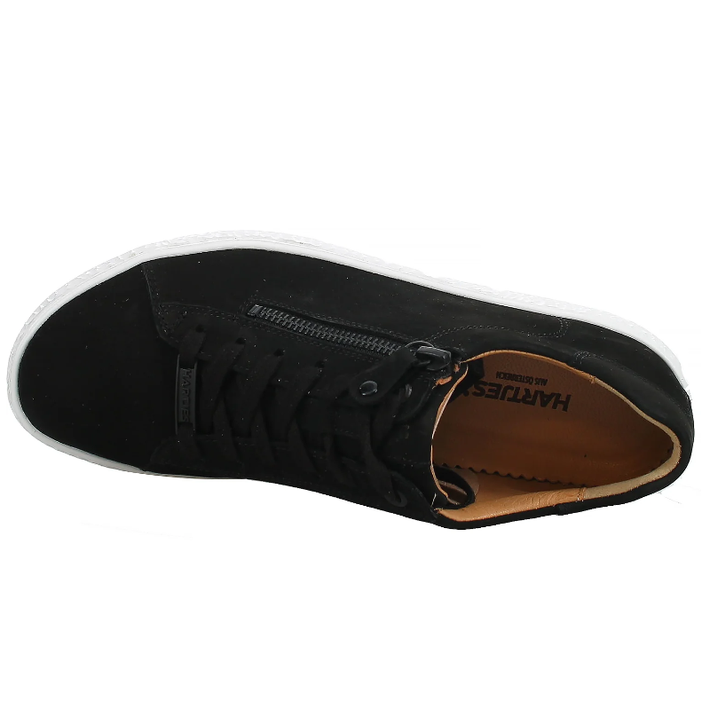 Women's Hartjes Phil Zip Sneaker - Black/White Sole