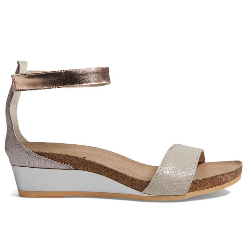 Women's Naot Pixie - Beige Lizard/Silver/Rose Gold