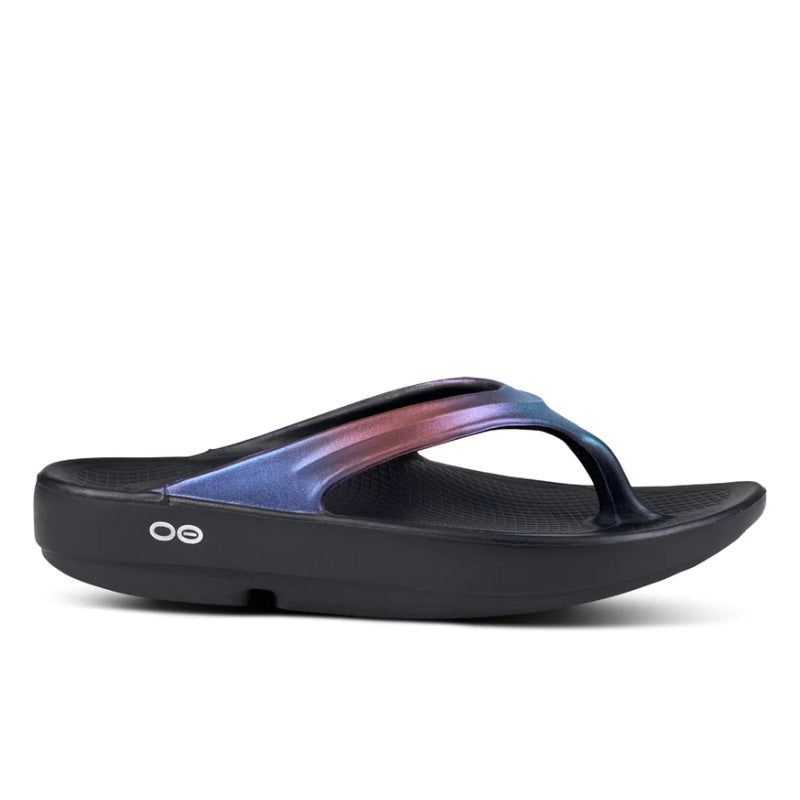 Women's OOFOS OOlala Luxe Thong - Midnight Spectre