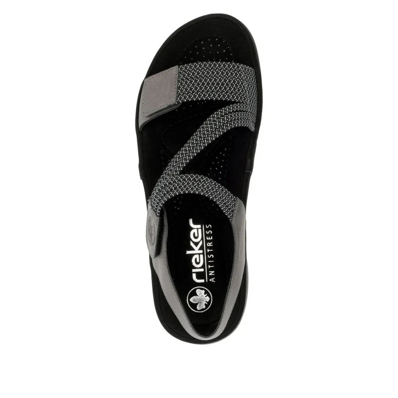 Women's Rieker Franja 70 - Mineral/Schwarz-Weiss