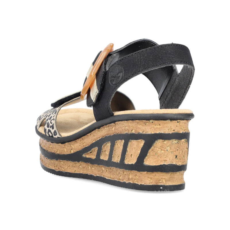 Women's Rieker Rose 76 - Ginger/Schwarz/Light Gold