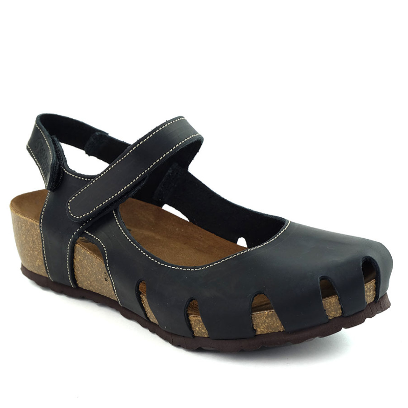 Women’s Sabatini 4009 Wedge Covered Toe Sandal – Nero