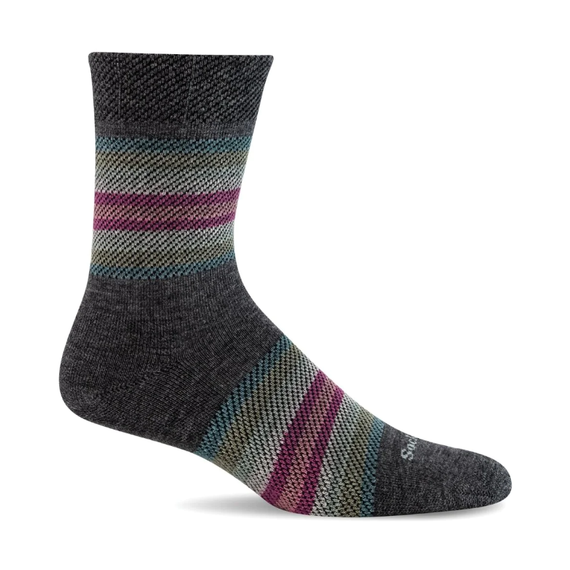 Women's Sockwell Blanket Twill Crew Socks – Charcoal
