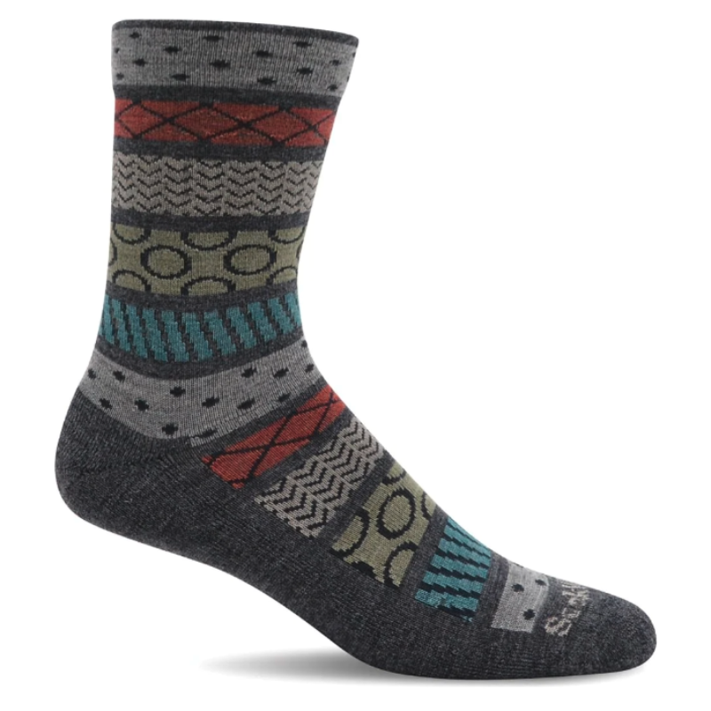 Women's Sockwell Fairisle Pop Crew Socks - Charcoal