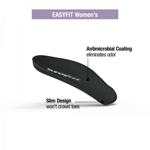 Women’s Superfeet Easyfit 3/4 Insoles – Raven