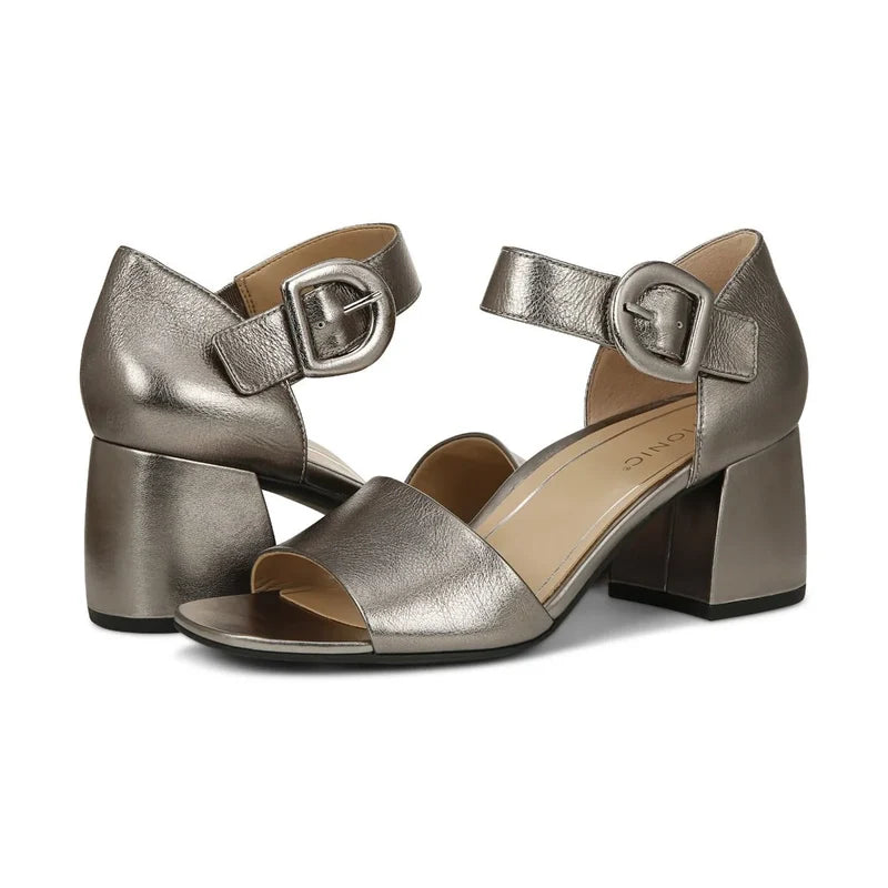 Women's Vionic Chardonnay Heeled Sandals - Pewter Leather