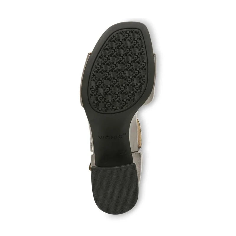 Women's Vionic Chardonnay Heeled Sandals - Pewter Leather