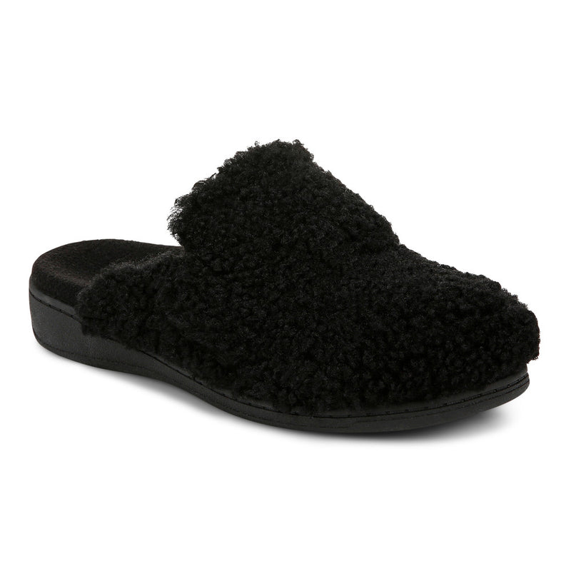 Women's Vionic Gemma II Slippers - Black Shearling