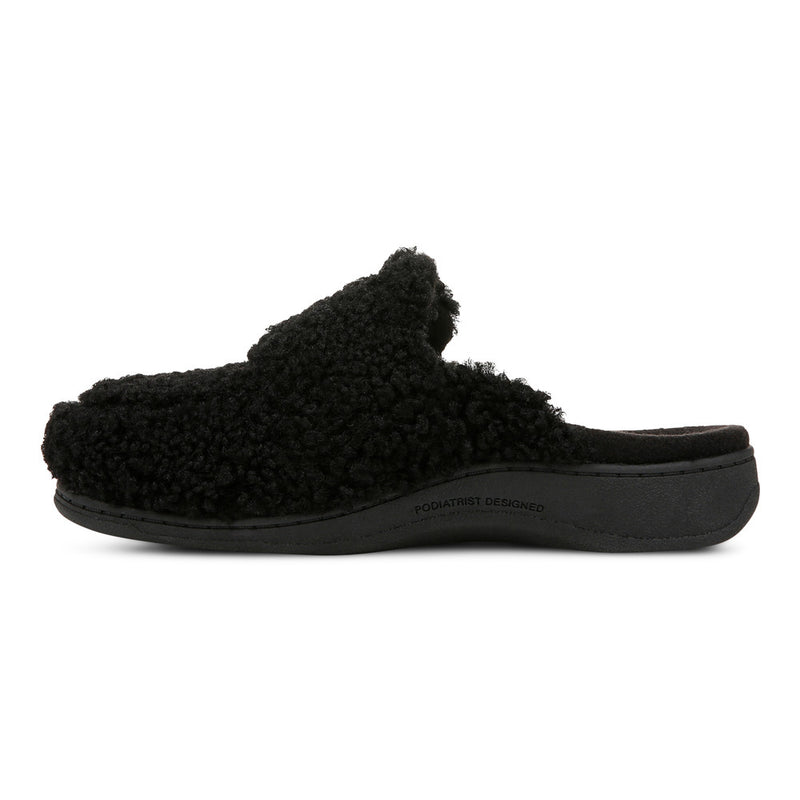 Women's Vionic Gemma II Slippers - Black Shearling