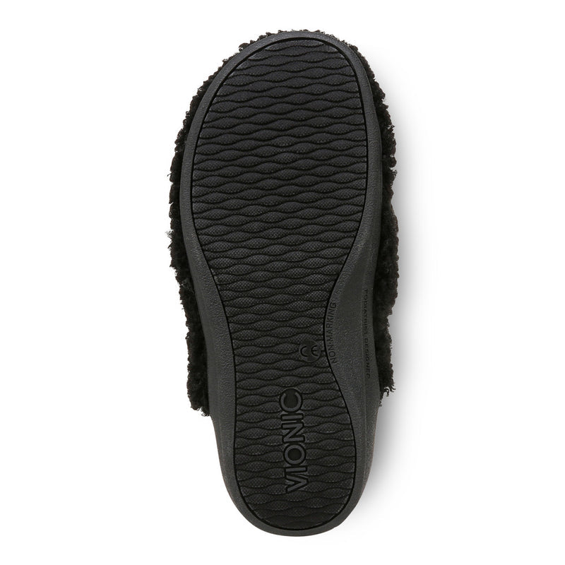 Women's Vionic Gemma II Slippers - Black Shearling