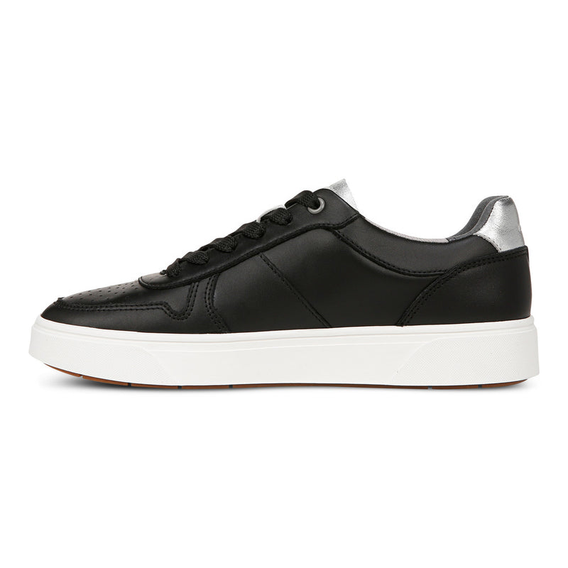 Women's Vionic Kimmie Court - Black/Silver Leather