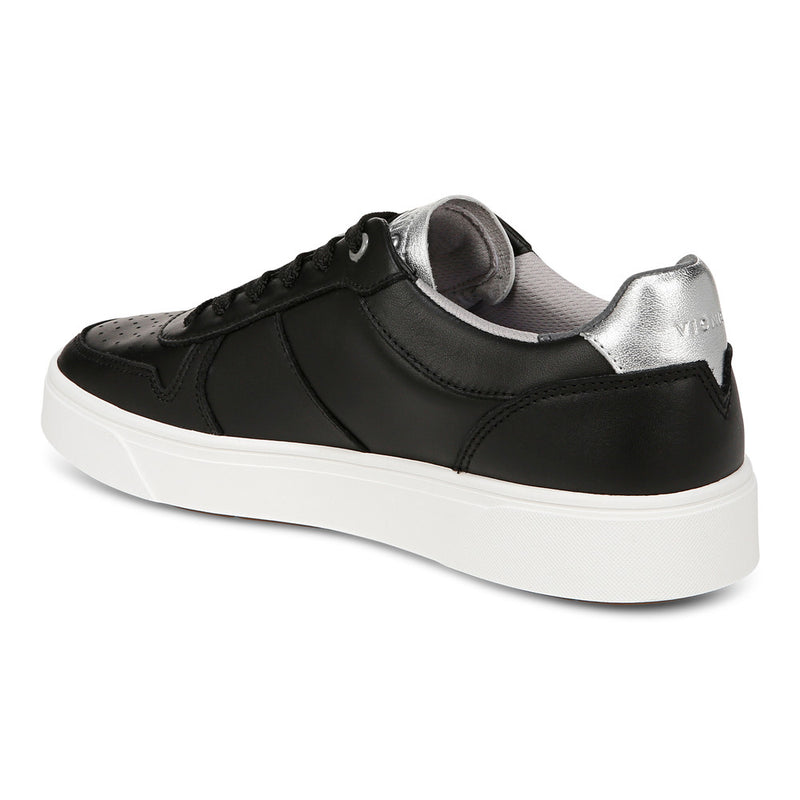 Women's Vionic Kimmie Court - Black/Silver Leather