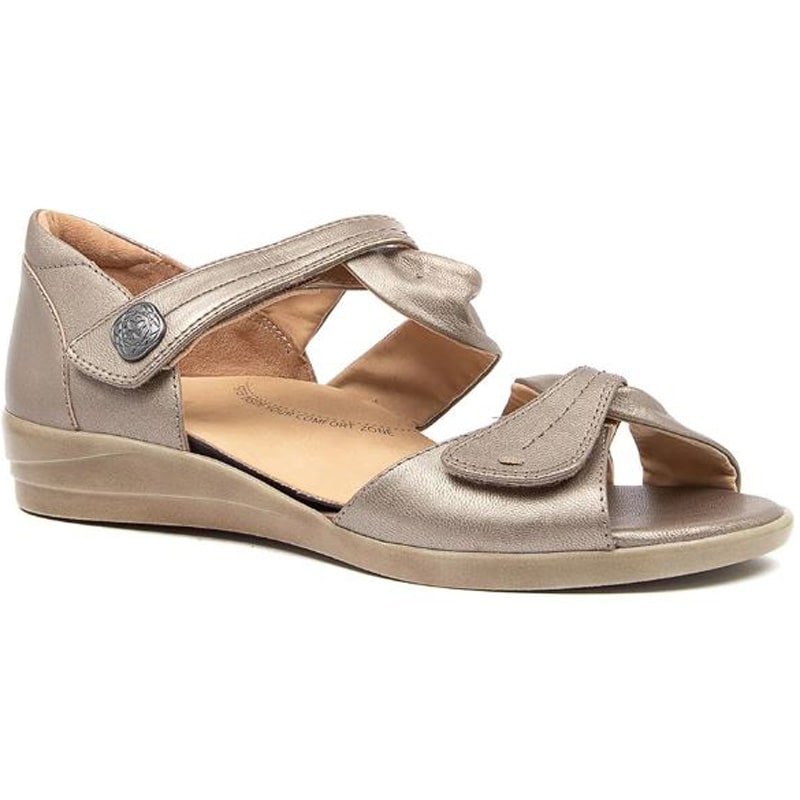 Womens Ziera Doxie Sandal - Greige Leather