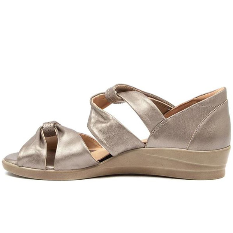 Womens Ziera Doxie Sandal - Greige Leather