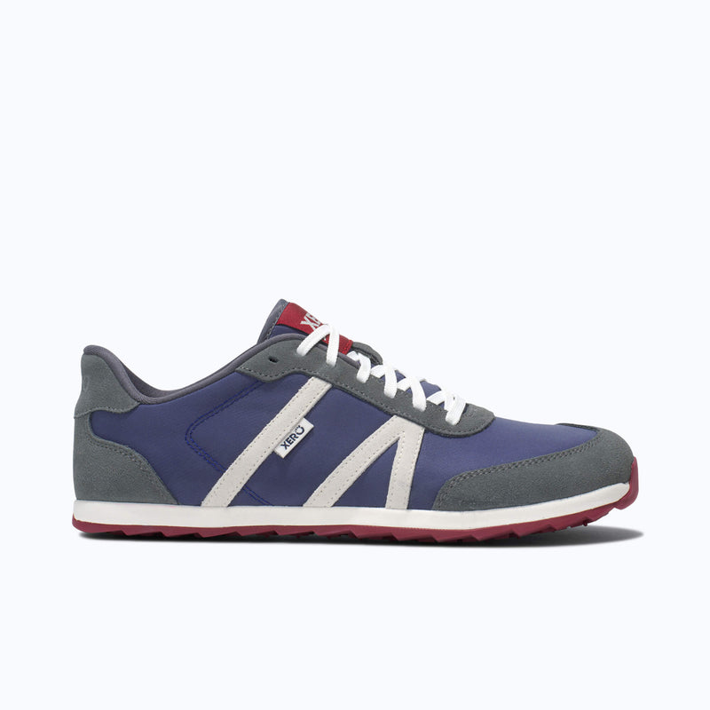 Xero Shoes Wynn Men Shoe at Blue, Gray and Red with Toe Facing Right