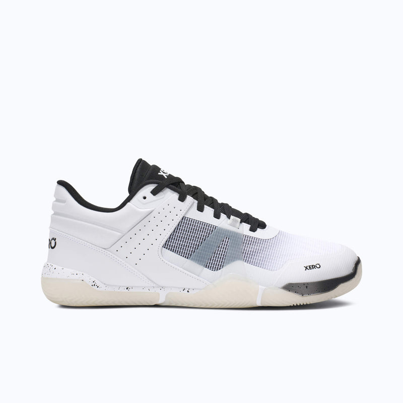 Xero Shoes X1 Low Men Shoe at White and Black with Toe Facing Right