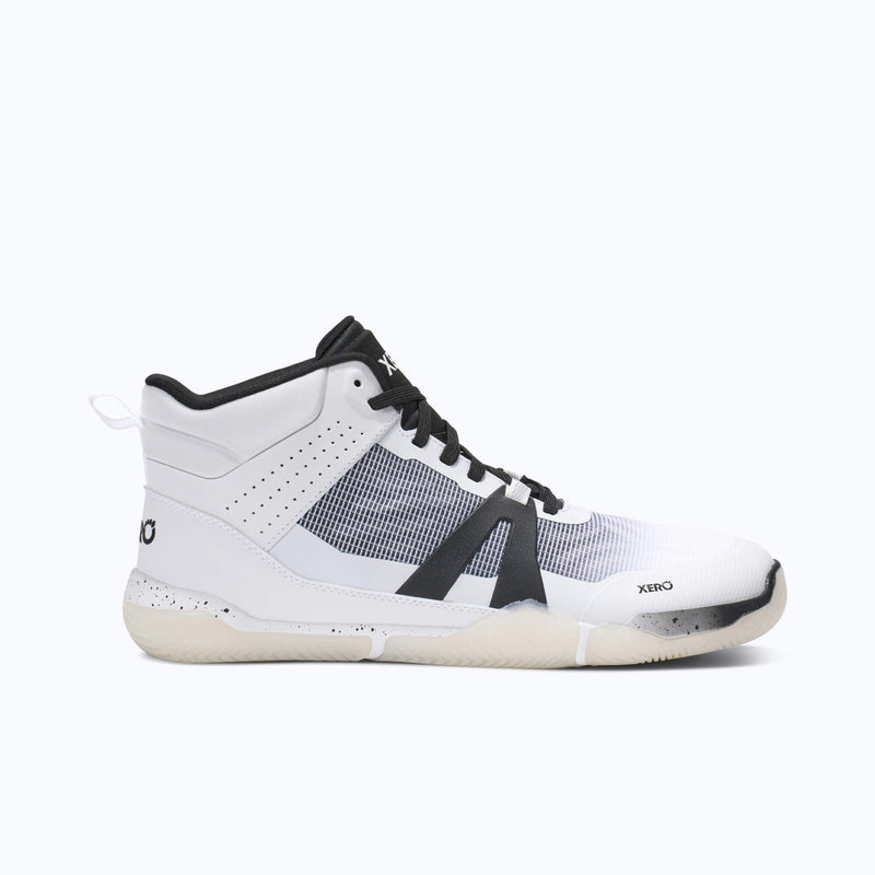 Xero Shoes X1 Mid Men Shoe at White and Black with Toe Facing Right