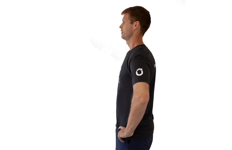Xero Shoes Men Black T-Shirt Side Part
