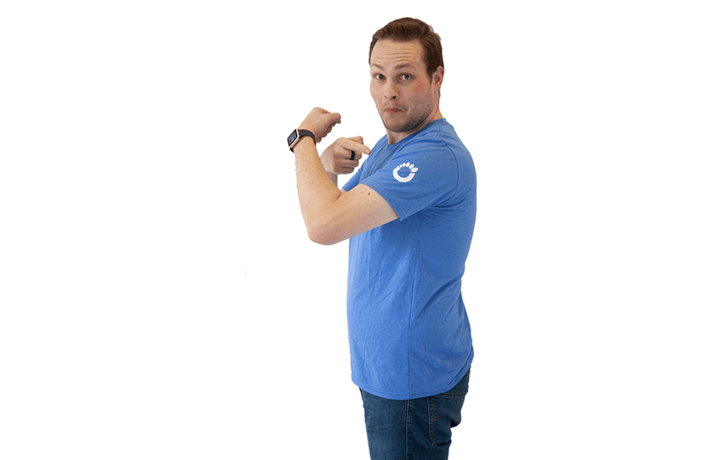 Xero Shoes Men Blue T-Shirt Side Part