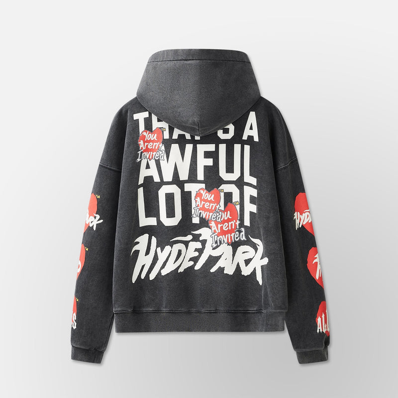 Back Studio View of the You Aren't ALOCS Hyde Park Hoodie in Black
