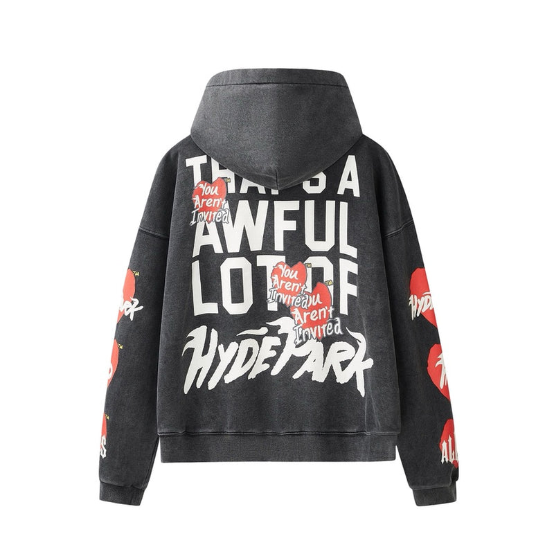 Back View of the You Aren't ALOCS Hyde Park Hoodie in Black