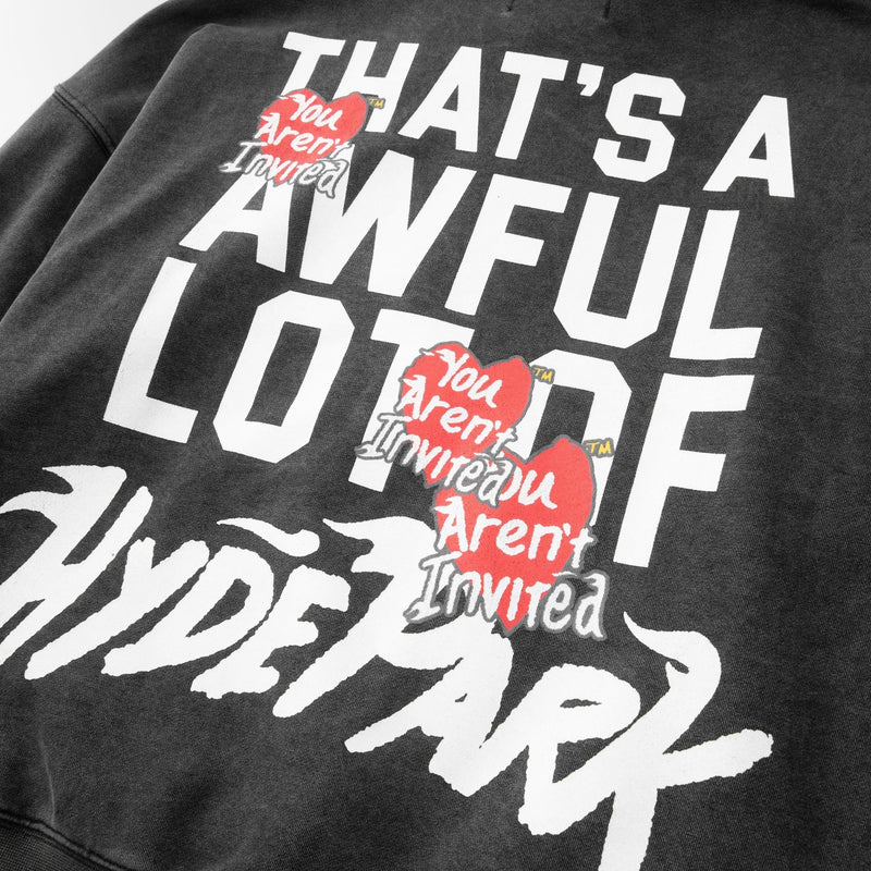 Script View of the You Aren't ALOCS Hyde Park Hoodie in Black