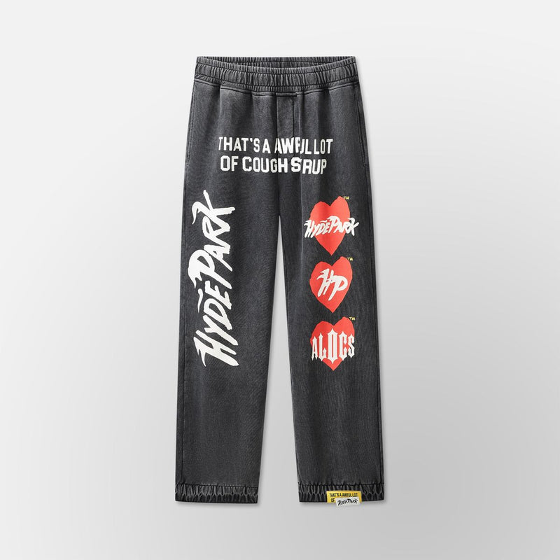Front View of the You Aren't ALOCS Hyde Park Jogger in Black