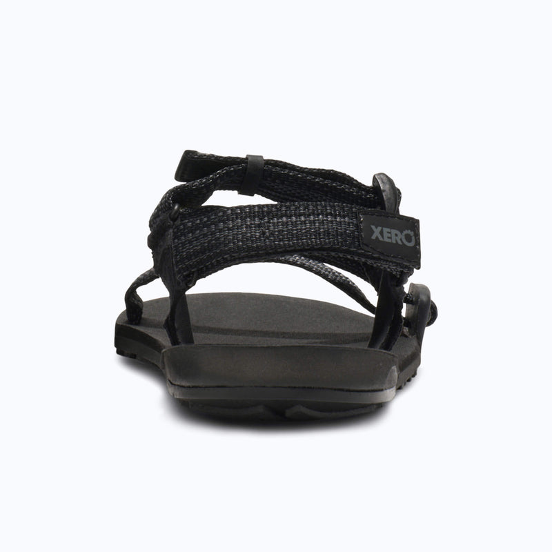 Xero Shoes Z-Trail - Big Kids Sandal in Black with Toe Facing Back